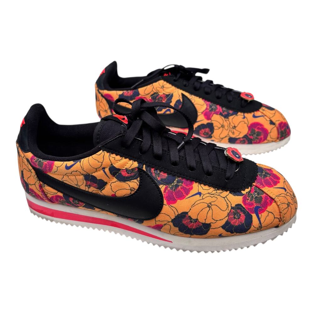 Nike Cortez 'Gold Floral' Sneakers Women's Size 10 - Picture 2 of 8